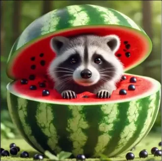 Raccooni Watermelunni