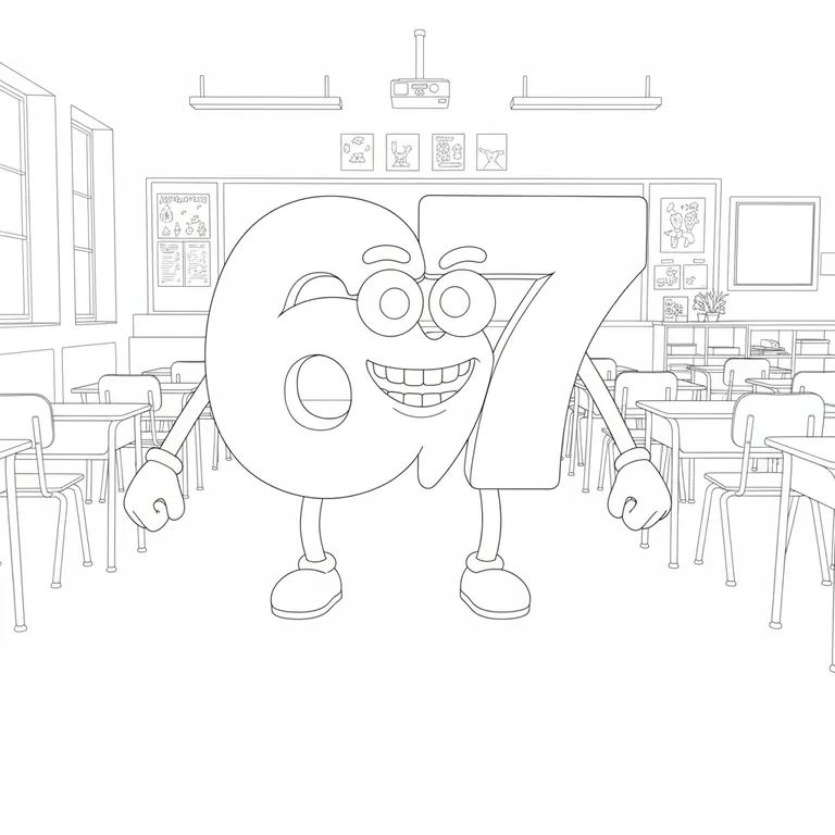 67 Coloring Page