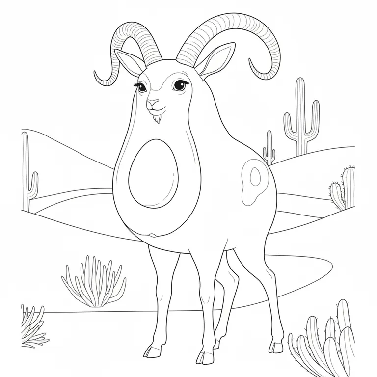 Avocadini Antilopini Coloring Page