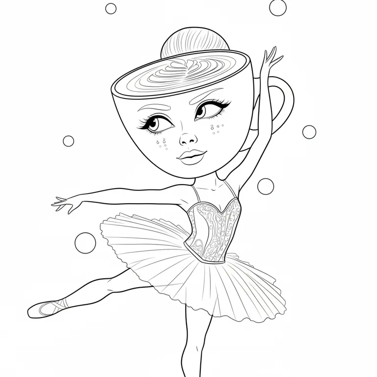 Ballerina Cappuccina Coloring Page