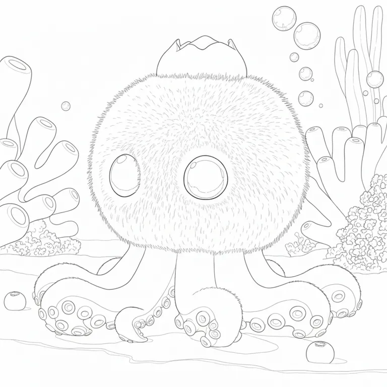 Blueberrinni Octopussini Coloring Page