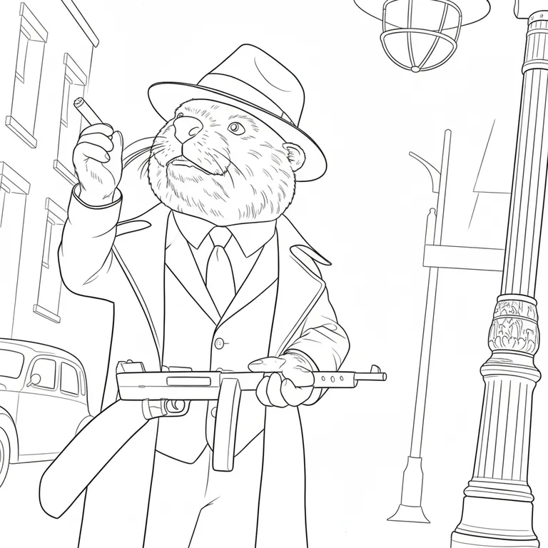 Bobrito Bandito Coloring Page