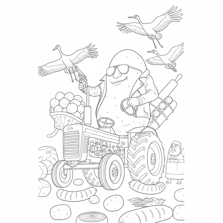 Bulbito Bandito Traktorito Coloring Page