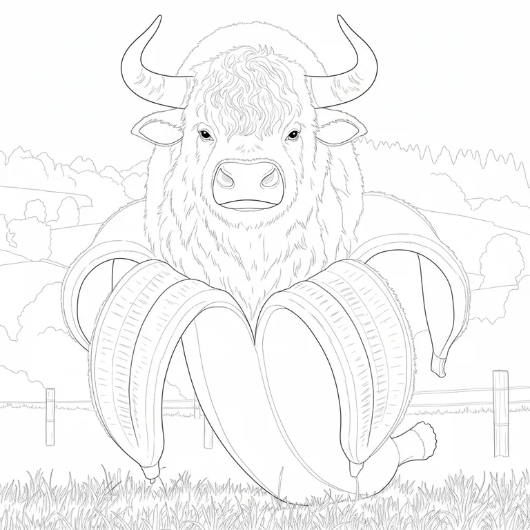 Bulliccinni Bananini Coloring Page