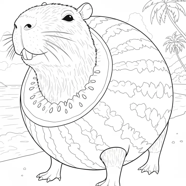 Burballoni Watermeloni Coloring Page