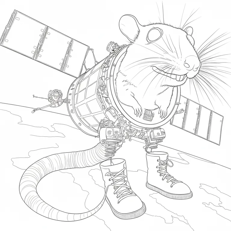 Cacasito Satelito Coloring Page