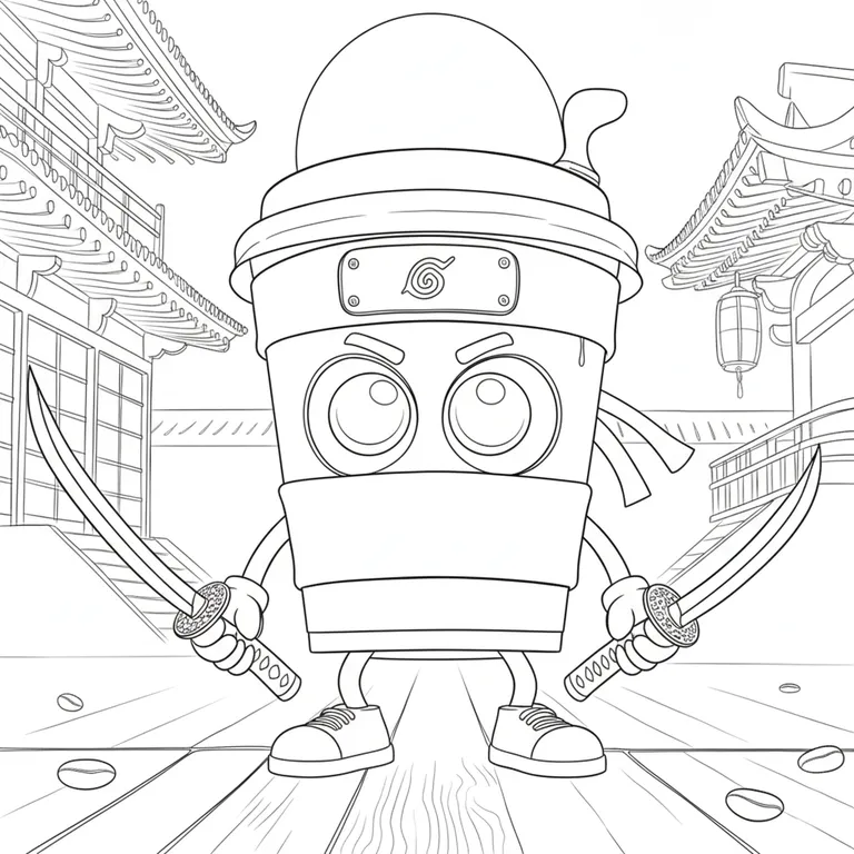 Cappuccino Assassino Coloring Page