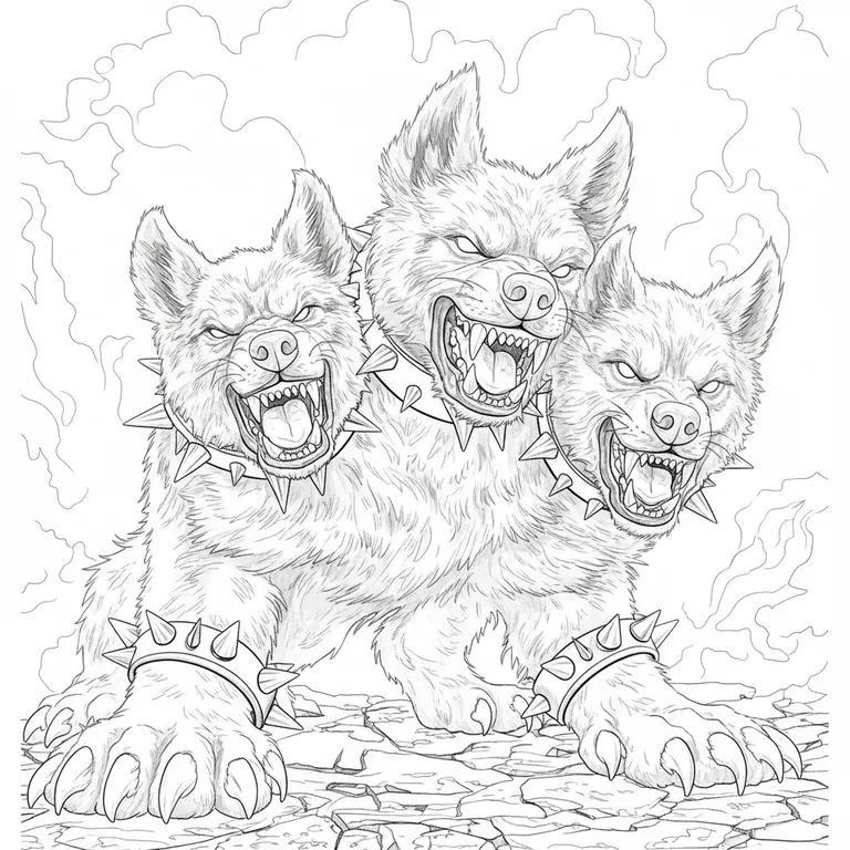 Cerberus Coloring Page