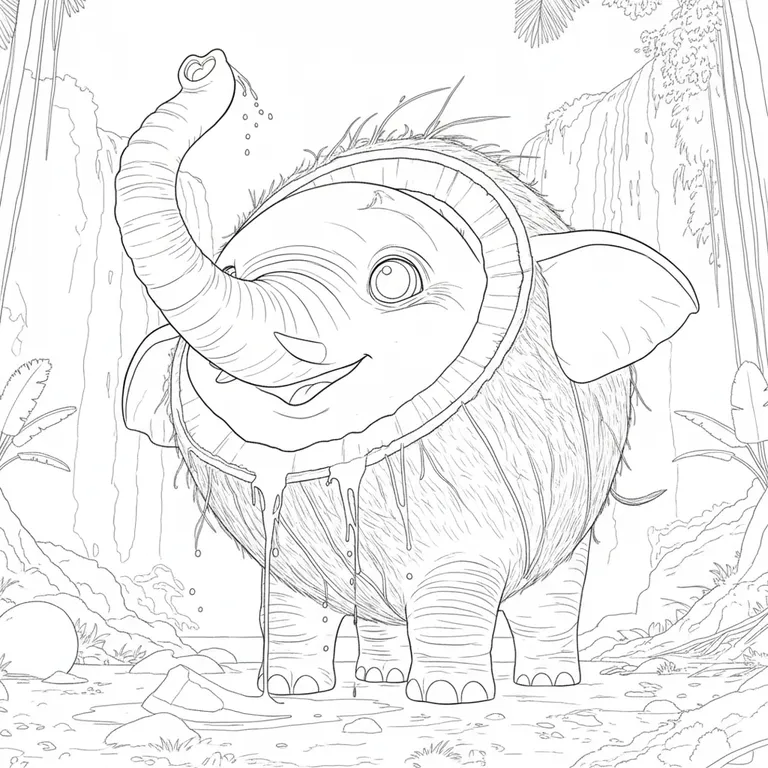 Cocofanto Elefanto Coloring Page