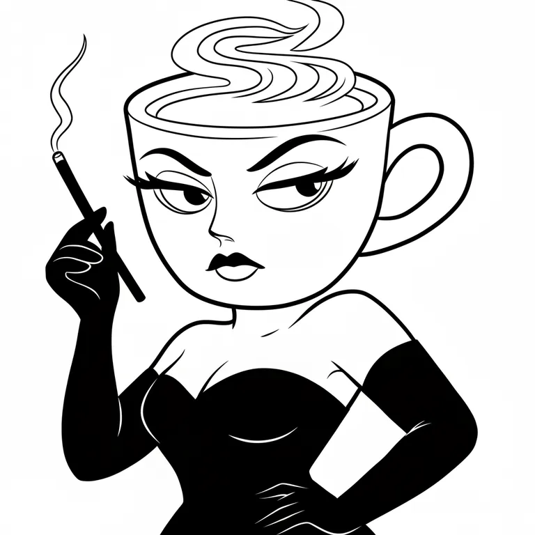 Espressona Signora Coloring Page
