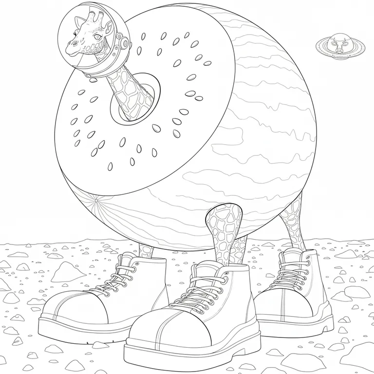 Girafa Celeste Coloring Page