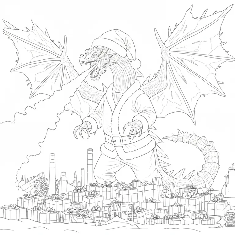 Ice Dragon Coloring Page