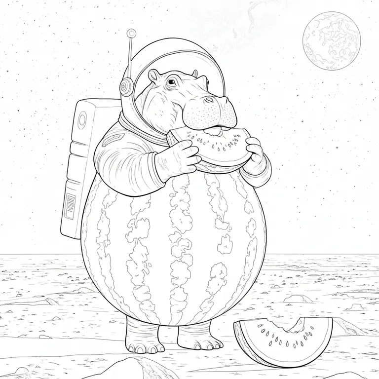 Kudanile Astronote Coloring Page