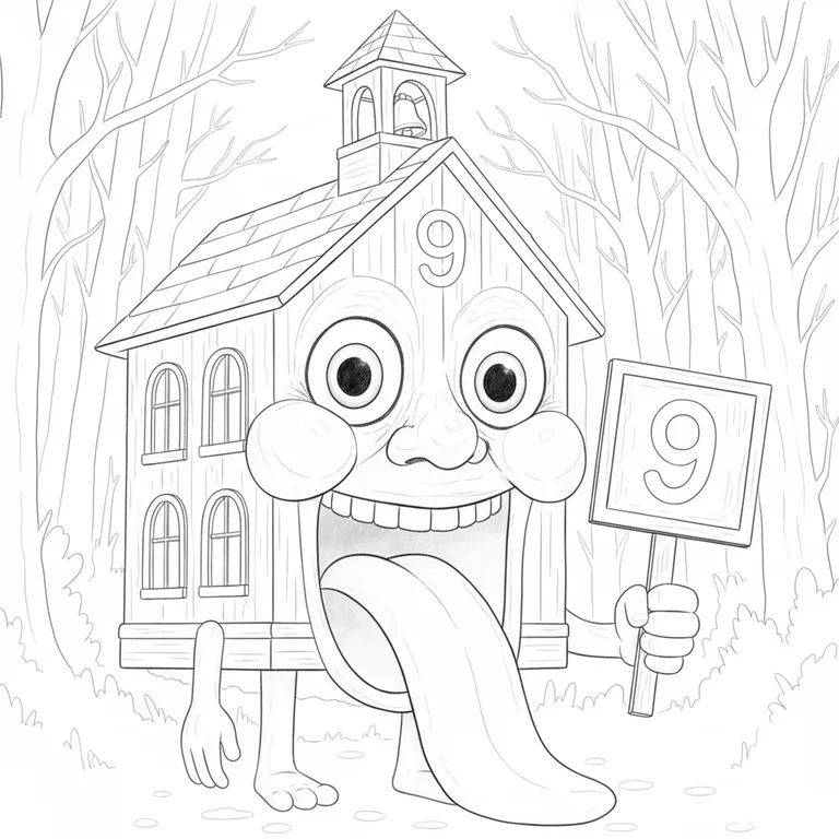 La Esok Sekolah Coloring Page