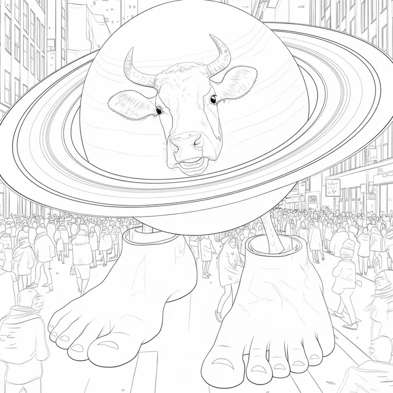 La Vaca Saturno Saturnita Coloring Page