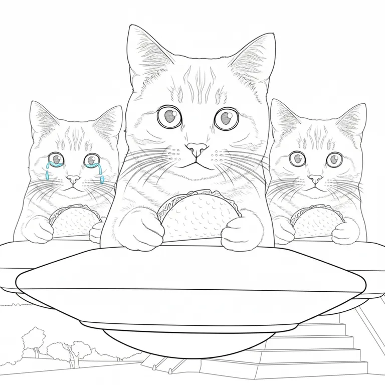 Los Gattitos Coloring Page