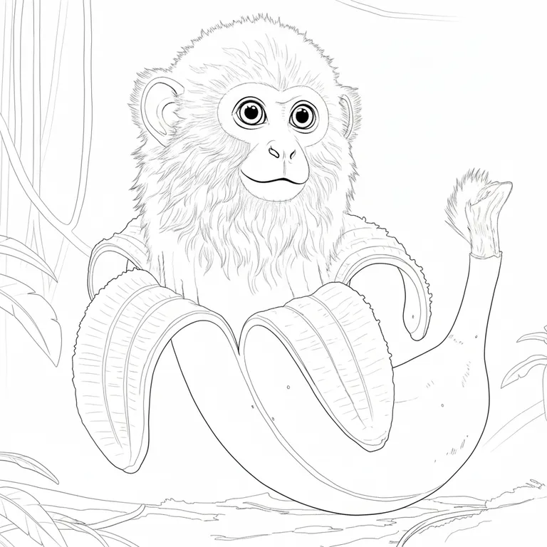 Makakini Bananini Coloring Page