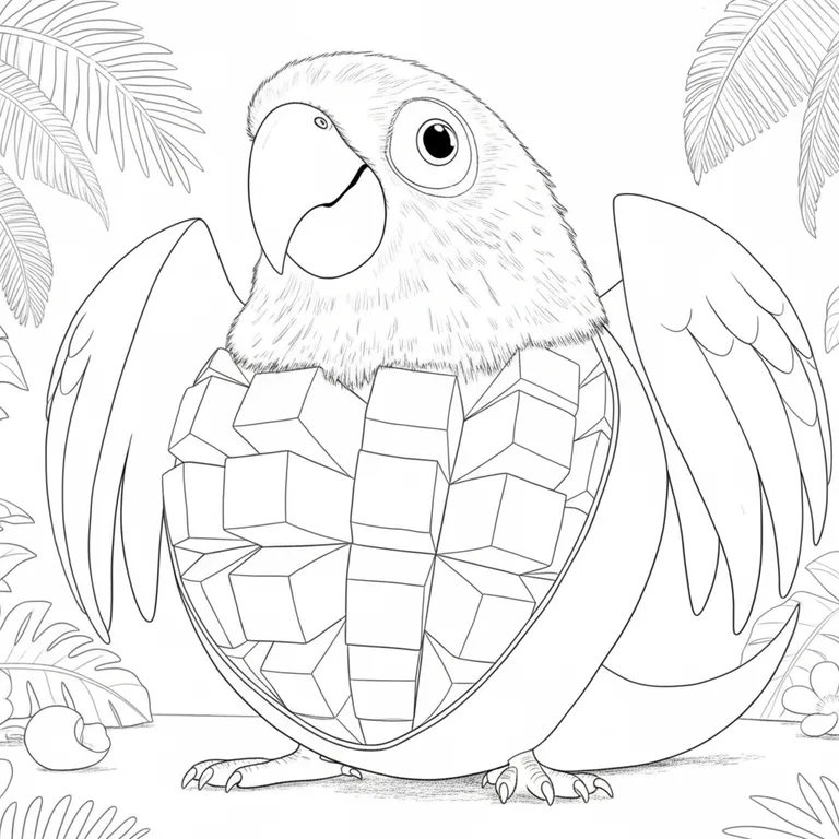 Mangolini Parrocini Coloring Page