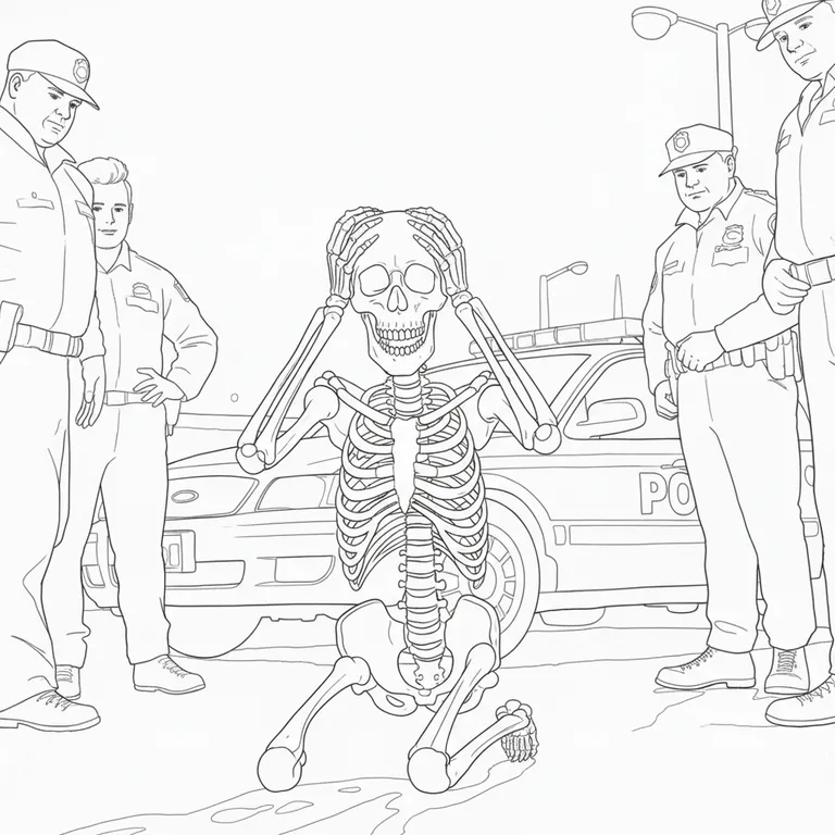 Noo La Polizia Coloring Page