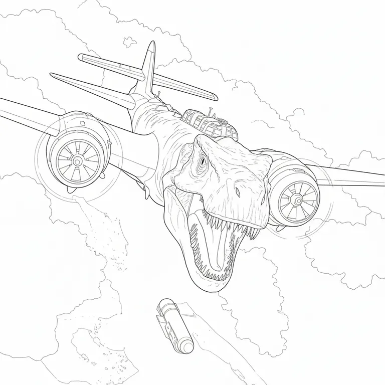 Nuclearo Dinossauro Coloring Page