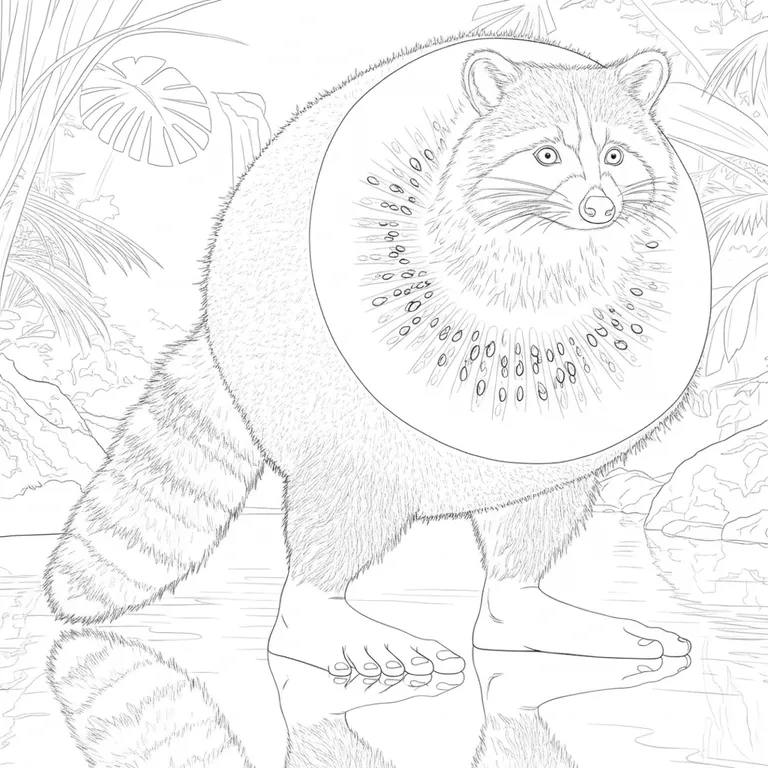 Pi Pi Kiwi Coloring Page