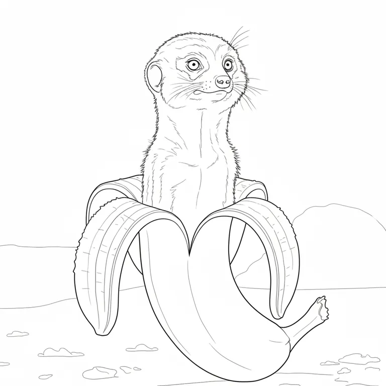 Suricatelli Bananelli Coloring Page