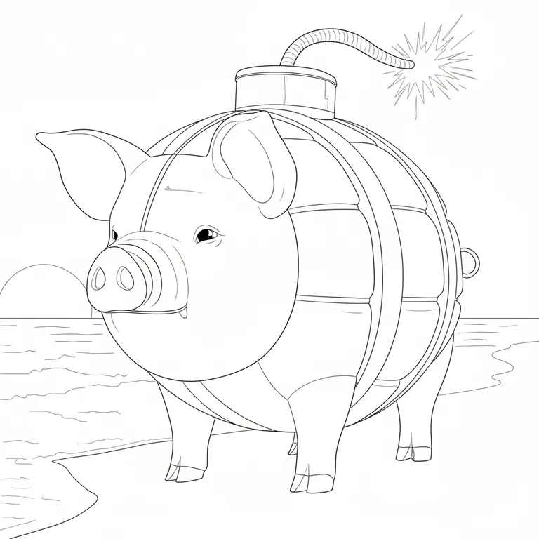 Svinino Bombondino Coloring Page