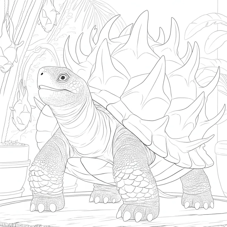 Torrtuginni Dragonfrutinni Coloring Page