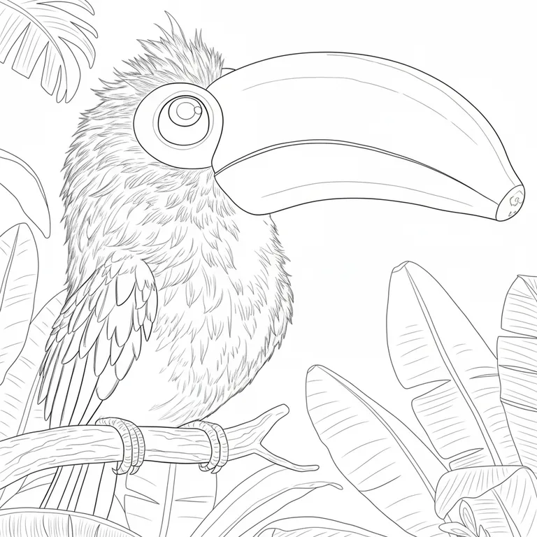 Tukanno Bananno Coloring Page