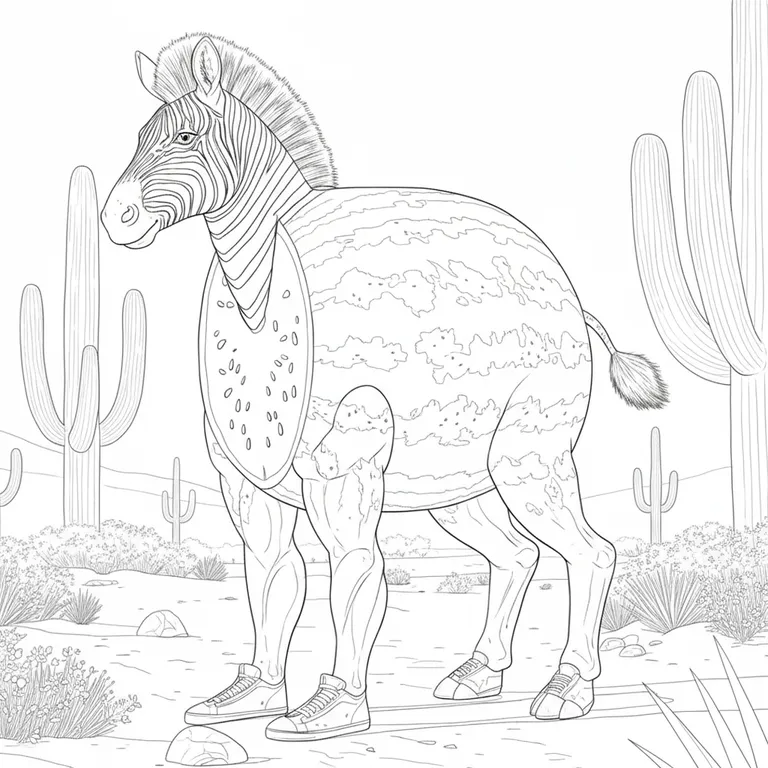 Zibra Zubra Zibralini Coloring Page